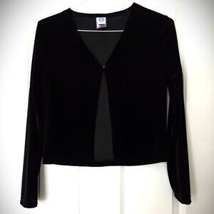 Nextera Black Long Sleeve Open Front Cardigan
